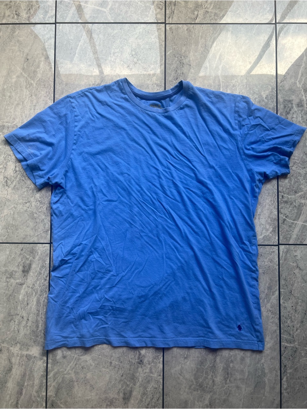 Polo Ralph Lauren Men’s Blue 100%Cotton Embroidered Pony Short Sleeve T-Shirt XL